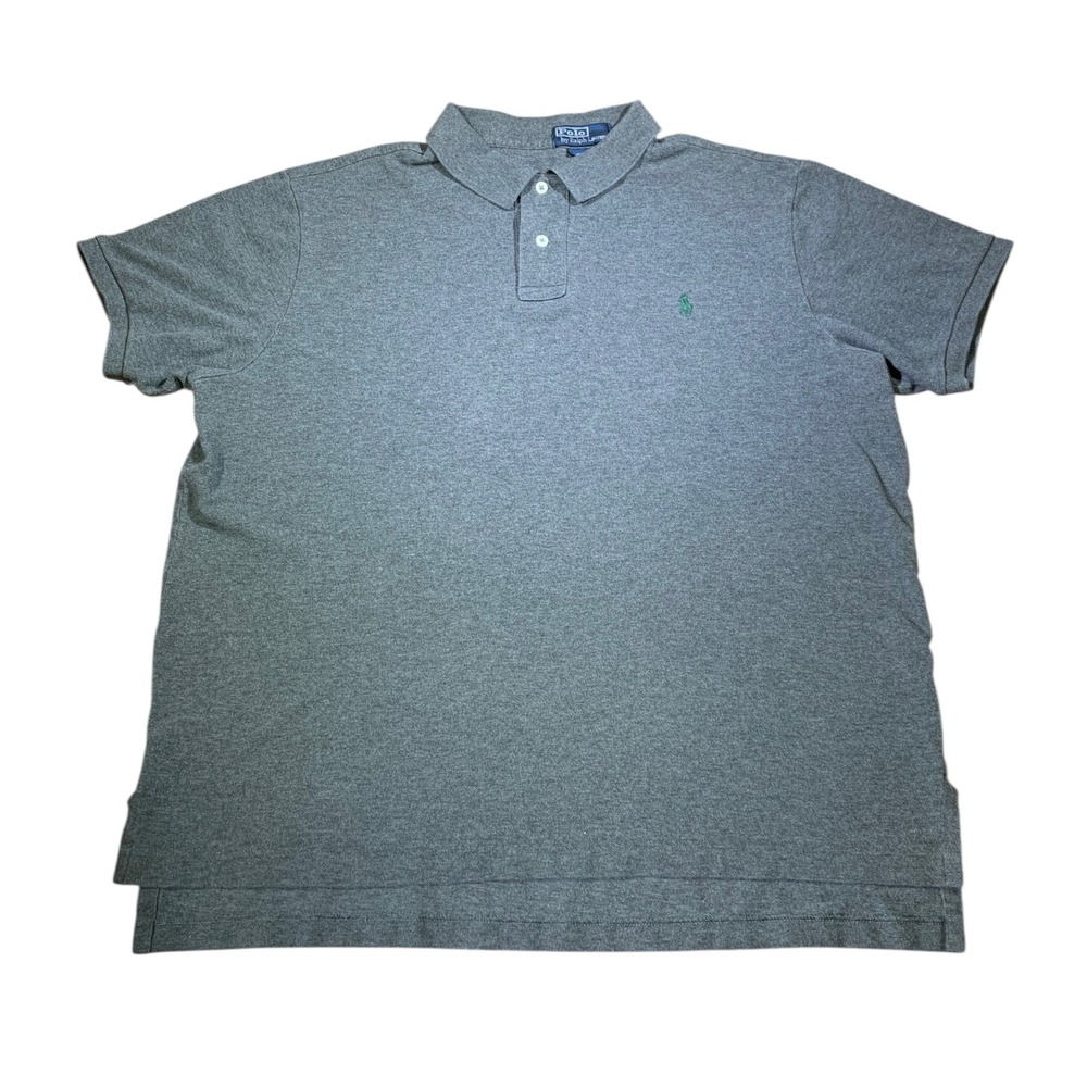 Polo Ralph Lauren XXL Gray Custom Fit Polo Shirt Short Sleeve‎